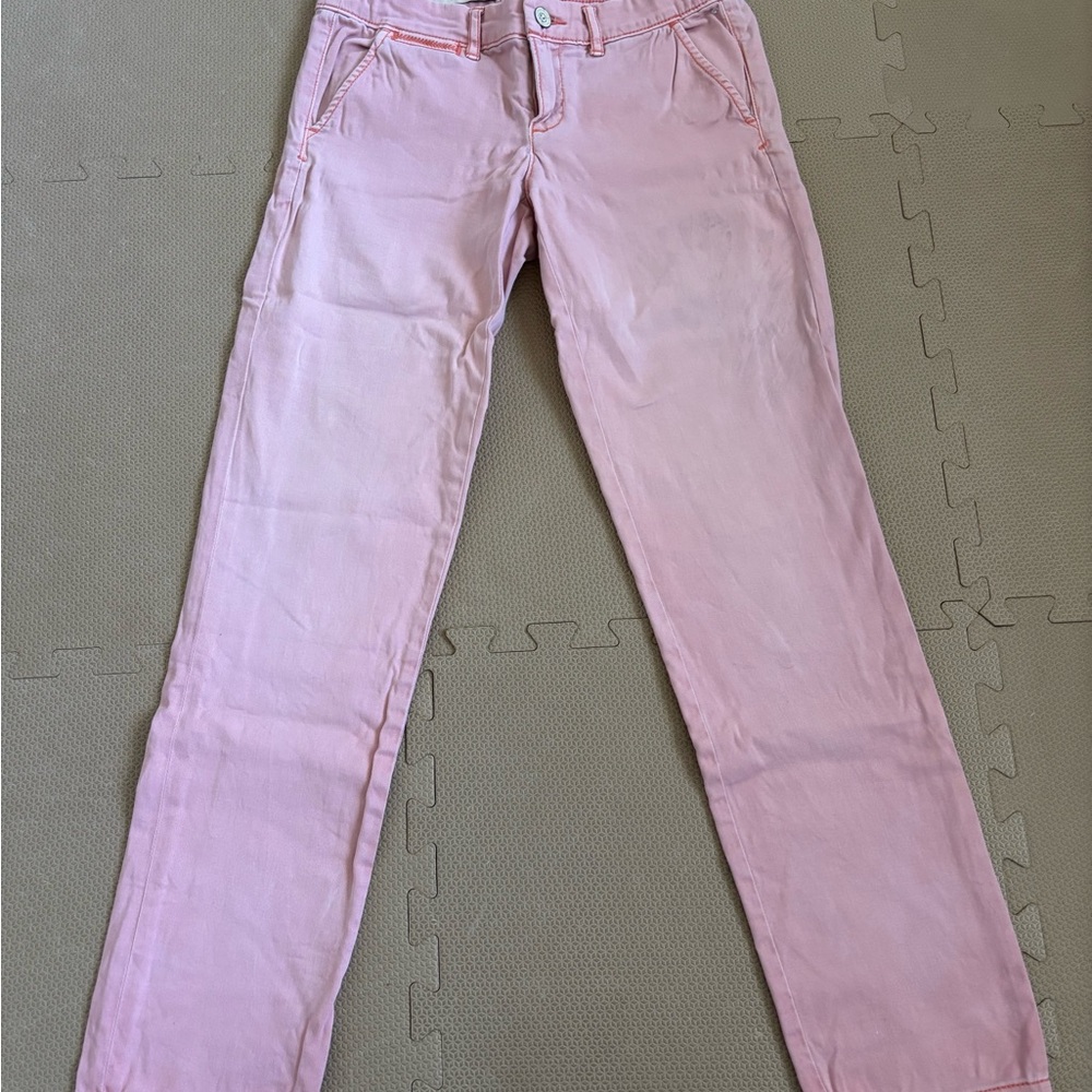 Elegant Pink Straight Leg Women's Chinos